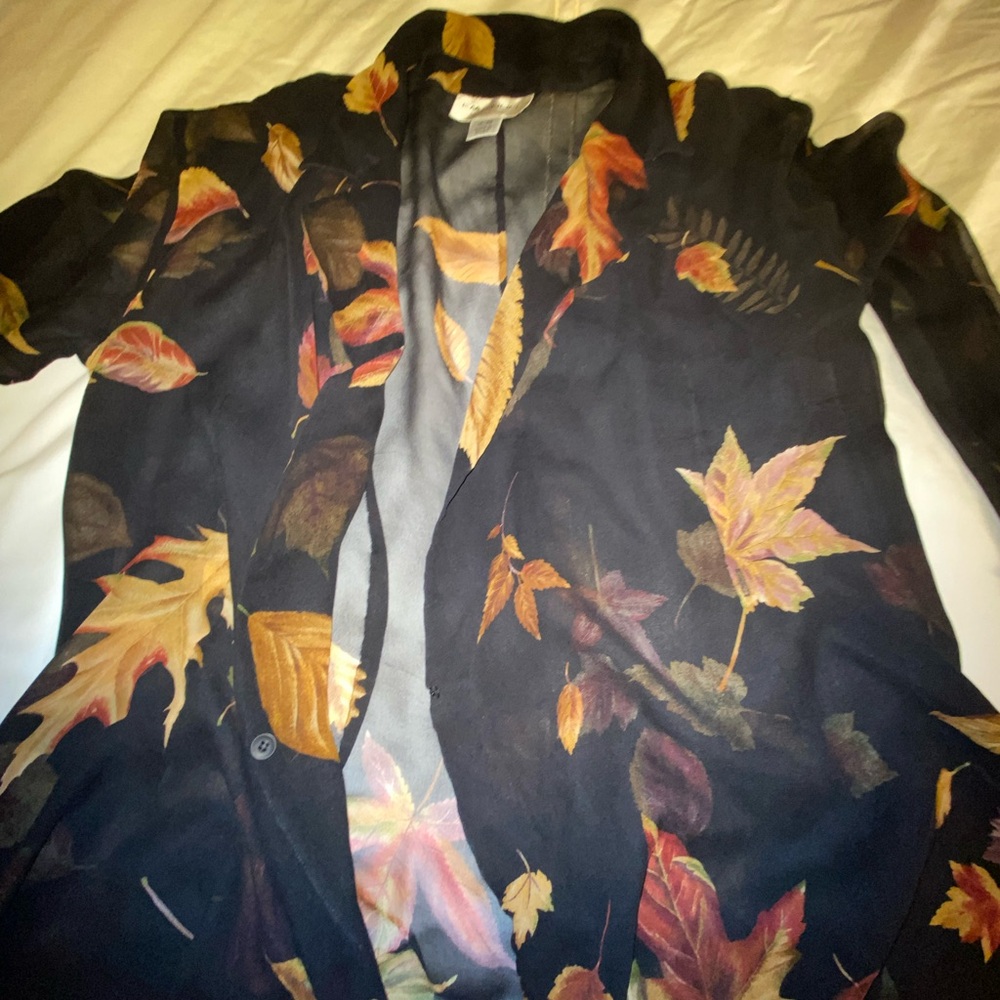 Emanuel Floral Black Women's blouse size 10